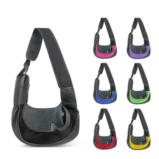 Hunderucksack für kleine Hunde, freihändig, atmungsaktives Netzgewebe, Reisesicherheit, Katzenrucksack S blau