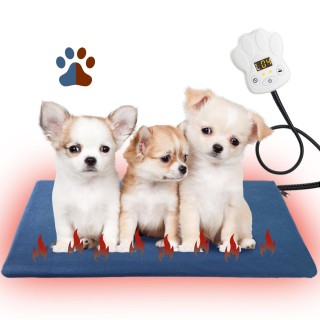 Haustier-Heizteppich, Haustier-Heizung mit 2 Timern, 6-stufige Temperatur, elektrische Heizung, Haustier-Heizung, kalt, kompa