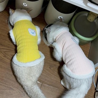 Warme Winterweste für Katzen - Süßer silberner Farbverlauf für Ragdoll & Blue Kitten XL rosa