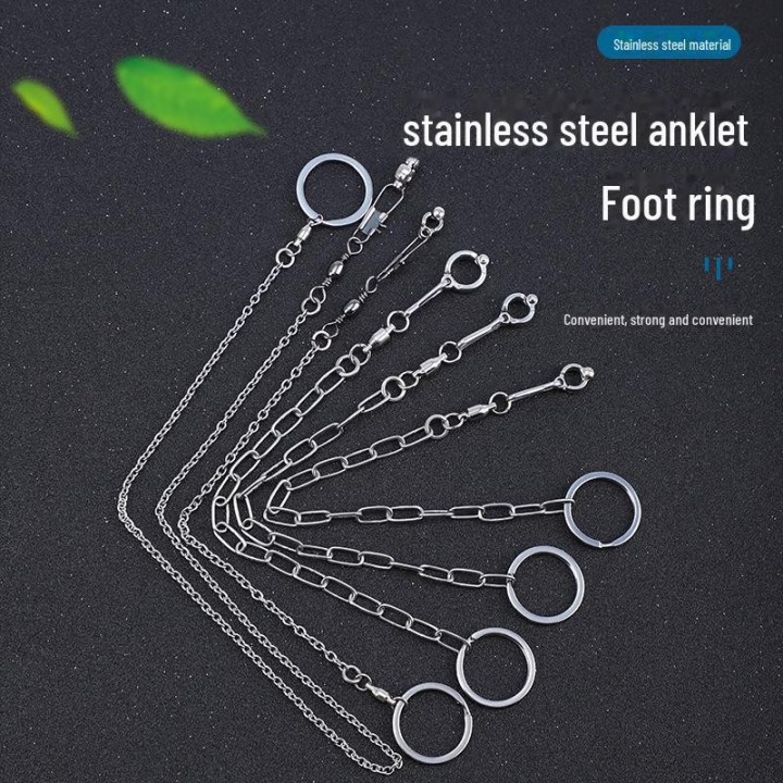 Fußring-Fußkettchen aus Edelstahl für Papageien, Vogeltraining – geeignet für Nymphensittiche und Wellensittiche 4 Foot ring