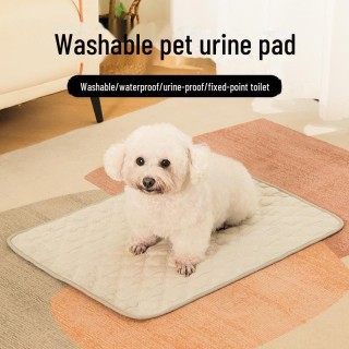 Wiederverwendbare Plüsch-Urinpads für Haustiere: Wasserdicht und waschbar für Katzen und Hunde. S (50*35) dunkelgraue
