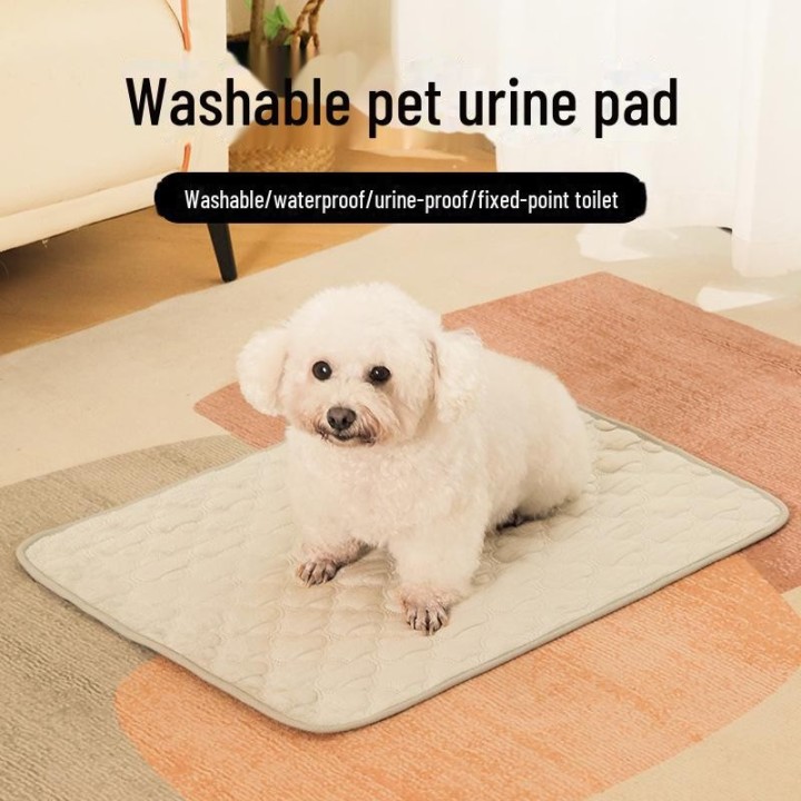 Wiederverwendbare Plüsch-Urinpads für Haustiere: Wasserdicht und waschbar für Katzen und Hunde. S (50*35) dunkelgraue