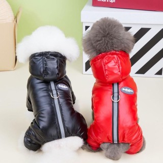 Winter Fleecejacke für kleine Hunde, Katzenkostüm, wasserdichte Haustierkleidung für Hunde, Katzen, Overall, modischer Welpen
