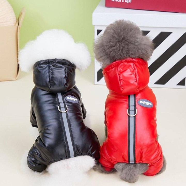 Winter Fleecejacke für kleine Hunde, Katzenkostüm, wasserdichte Haustierkleidung für Hunde, Katzen, Overall, modischer Welpen