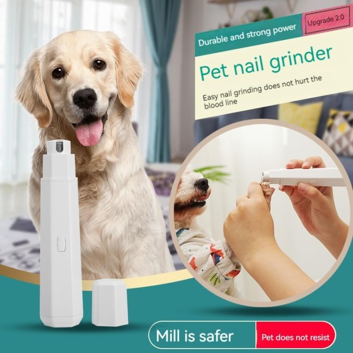 Elektrischer Nagelknipser für Hunde, Nagelschleifer für Hunde, wiederaufladbar, USB-Aufladung, LED-Licht, leises Haustier, Ka