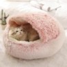 Katzenbett, Haustiermatratze, warmes, weiches Plüsch-Haustierbett mit Bezug, rundes Katzen-/Hundenest, Schlafhöhle für kleine