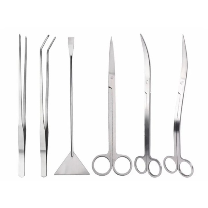 Aquarium Schere Algen Schaber Fisch Tank Pflanzen Welle Pinzette Gras Clip Reinigung Lange Griff Edelstahl Werkzeuge Zubehör