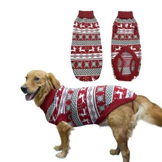 Hässlicher Weihnachtspullover mit Rentier-Motiv für Hunde, Weihnachtspullover für den Winter, Strickkleidung, warmer Rollkrag