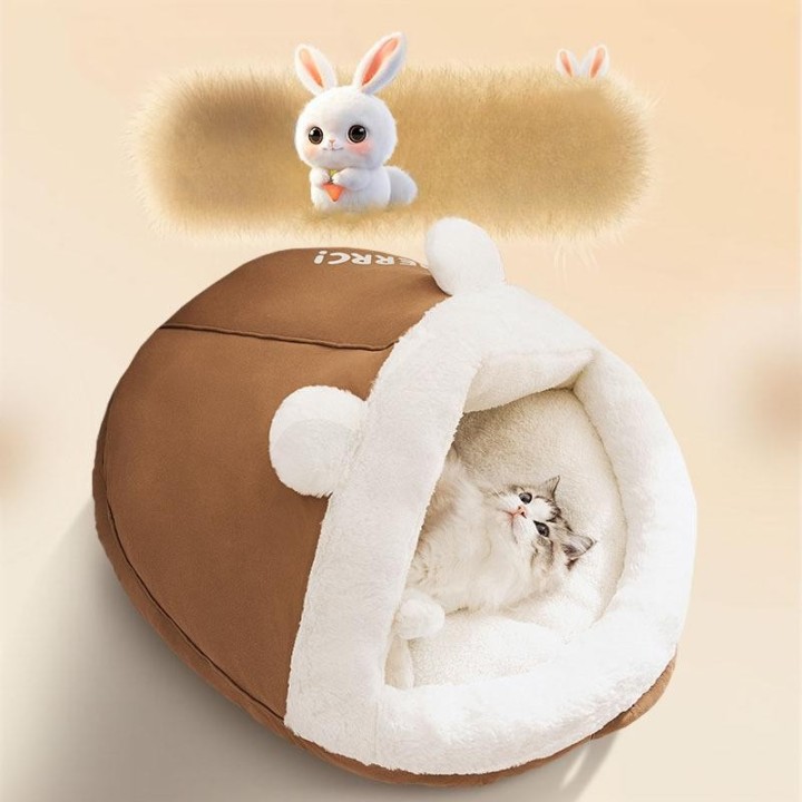 Katzenhaus für alle Jahreszeiten, geschlossenes Katzenhaus, Zelt, Katzenhaus, Sicherheit, Winter, warmes Katzenbett, Hundehau