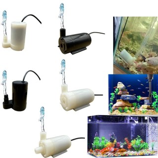 DC 5V USB Mini Mini Geräuscharm Bürstenlosen Motor Pumpe Aquarium Aquatische Haustier Tauch Pumpe Belüftung Pumpe Kleine brun