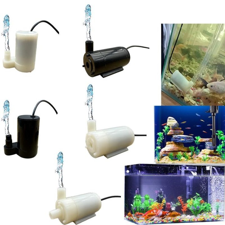 DC 5V USB Mini Mini Geräuscharm Bürstenlosen Motor Pumpe Aquarium Aquatische Haustier Tauch Pumpe Belüftung Pumpe Kleine brun