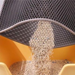 Katzenstreumatte, doppellagig, wasserdicht, urindichte Auffangmatte, leicht zu reinigen, rutschfeste Toilettenunterlage, Katz