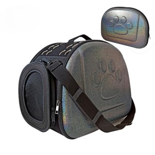 Hundetasche Laser-Haustiertasche Tragbare Ein-Schulter-tragbare Katzentasche Hunderucksack Große Space Box S 35*20*22cm