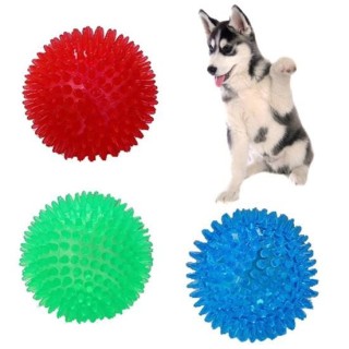 Fun Pet Bite Igel Ball Sound Quietschend Ungiftige Molar Katze Hund Kauen Spielzeug grün