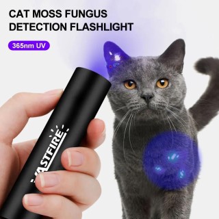 USB-aufladbare 365-nm-UV-Taschenlampe, Ultraviolettlampe, Taschenlampe, Schwarzlicht, Haustier-Moosdetektor für Katzen, Hunde