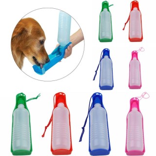 Haustier-Versorgungsfutterautomat Outdoor-Wasserspender Haustier Hund Wasserflasche Trinknapf Reisebecher 250ml rot
