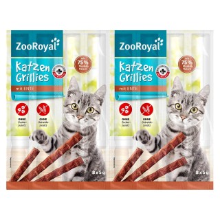 ZooRoyal Katzen-Grillies mit Ente 8x5g