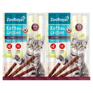 ZooRoyal Katzen-Grillies mit Rind 8x5 g