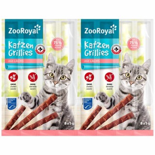 ZooRoyal Katzen-Grillies mit Lachs 8x5 g