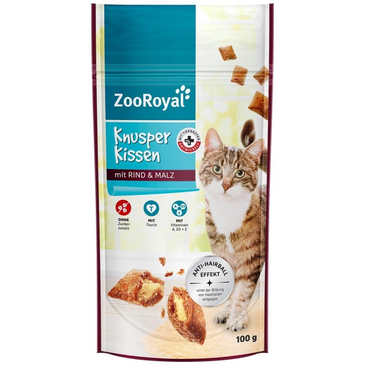 ZooRoyal Knusperkissen mit Rind & Malz 100 g