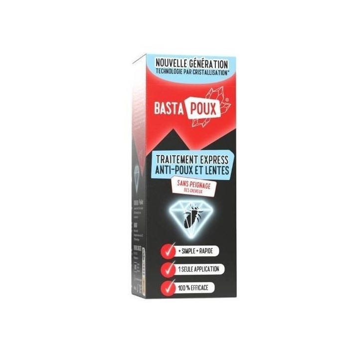 BASTAPOUX Traitement Express Anti-poux &amp, Lentes 100ml