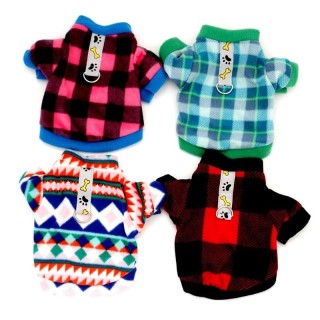 Winter-Hundekleidung aus Fleece, warme Hundekleidung für kleine und mittelgroße Hunde, flauschiger Pullover, Hemd, Welpen, Ka