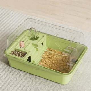 Großer Hamsterkäfig, oben zu öffnen, Meerschweinchenkäfige mit Wasserflasche, Laufrad, doppellagiges Spielhaus für Kleintiere