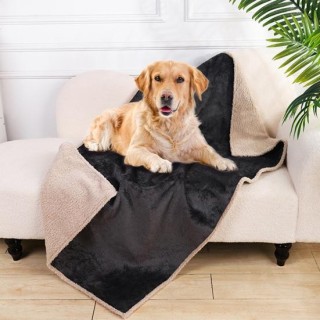 Wasserdichte Haustierdecke, flüssigkeitsabweisende Hundedecke für Sofa, Bett, Couch, wendbarer Sherpa-Fleece-Möbelschutzbezug