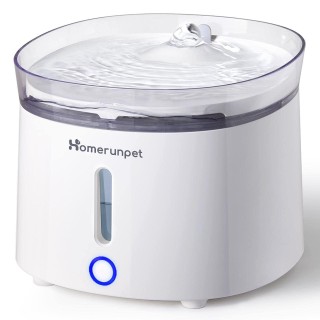 Homerunpet Smart Pet Automatischer kabelloser großer 2-Liter-LED-Wasserspender, 2-in-1-Tränke, leicht zu bedienen, mit Trinkw
