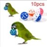 10 stücke Papagei Spielzeug Bunte Hohl Rolling Bell Ball Vogel Spielzeug Sittich Nymphensittich Papagei Kauen Käfig Spaß Spie