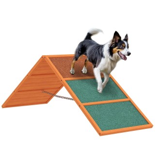 Hunde Agility Steg Agility-Ausrüstung für Hunde mit klappbare Brücke, Orange