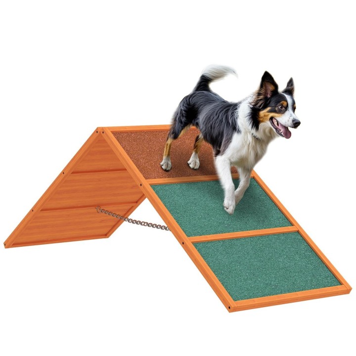 Hunde Agility Steg Agility-Ausrüstung für Hunde mit klappbare Brücke, Orange