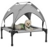 Erhöhtes Hundebett mit Baldachin, Haustierbett, Outdoor Hundeliege mit Dach