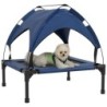 Erhöhtes Hundebett mit Baldachin, Haustierbett, Outdoor Hundeliege mit Dach