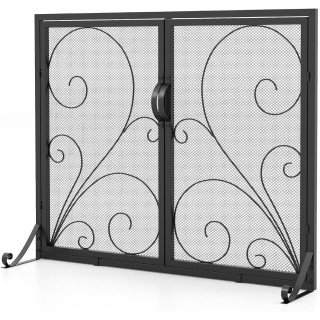 Doppeltüriger Kaminschutz, 96 x 78 cm großer