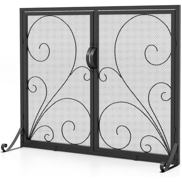 Doppeltüriger Kaminschutz, 96 x 78 cm großer