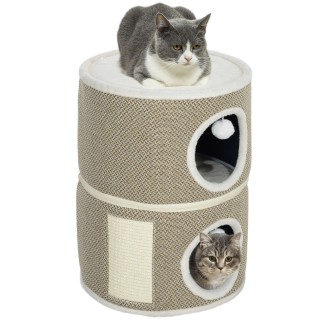 Kratztonne 56 cm Hoch Katzentonne mit Höhle, aus Sisal, für Katze bis 5 kg