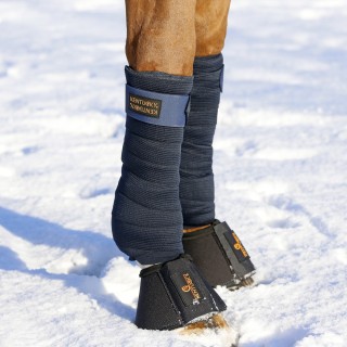 Kentucky Horsewear Polar Fleecebandagen Elastik 2er-Set - Marineblau