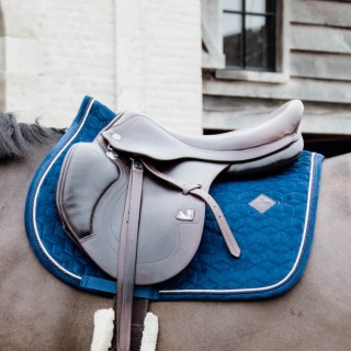Kentucky Horsewear Schabracke Basic Velvet Jumping - Marineblau