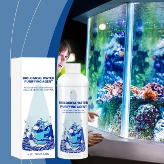 Wasserreiniger für Aquarien, Algizid, biologischer Wasserreiniger, Algizid, biologische Filterung, geeignet für Aquarien und