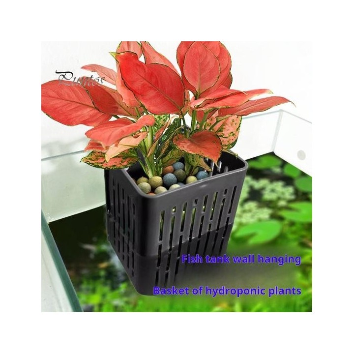 1/2/3/5/10 Stück Aquarium-Pflanzenhalter, Hängetopf für Aquarien, mit Haken, Kunststoff-Wasserpflanzenbecher für Aquascape-De