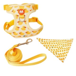 Hundegeschirr Ente Leine Halstuch Brustgurt Set Führleine Gelb Gelb