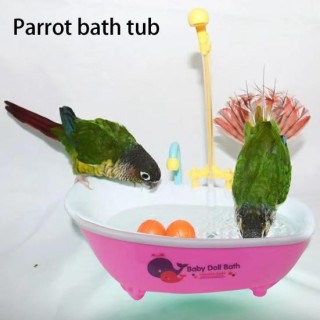 Papageienbadewanne, automatisches Vogelbad, Duschwanne, elektrisches Vogelbad, Brunnen, Duschbox für kleine und mittelgroße P