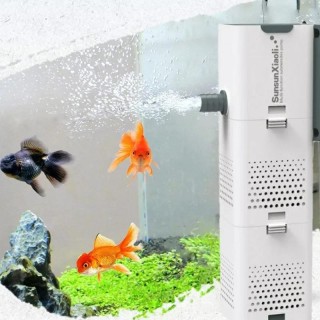 3-in-1-Aquariumfilterpumpe, Aquarium-Luftpumpe, Wellenpumpe, Tauchpumpe für Luftsauerstoff, interne Pumpe, Aquarium-Powerhead