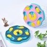 Slow Feeder Napf & Spielzeug für Haustiere: Pädagogisches auslaufendes Futtertablett für Hunde und Katzen weiß/creme
