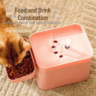 „Geräuschloser Haustier-Trinkbrunnen mit Umwälzfilter für Katzen und Hunde“ Nordic small elbow, U.S. regulations rosa