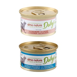 Sparpaket Almo Nature Daily Menu 24 x 85 g - Mixpaket Mousse Fisch (2 Sorten)