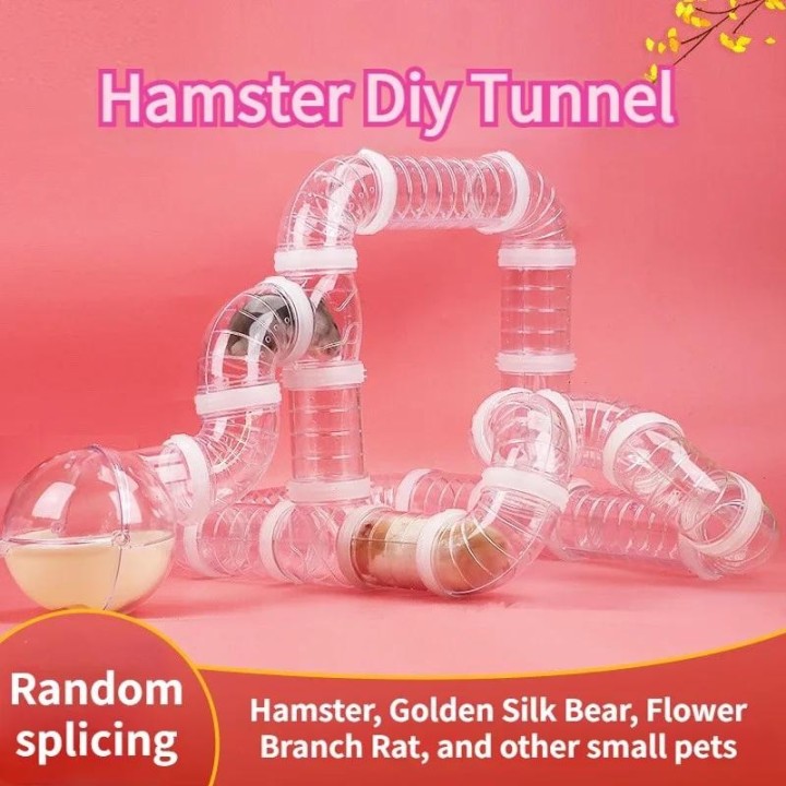 Hamsterspielzeug-Labyrinth DIY umgestalteter Käfig Außenrohre Tunnel-Set Sport-U-Rohr Hamsterzubehör Pipeline Chinchillas Zub