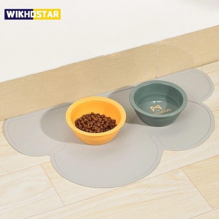 Futtermatte für Haustiere für Katzen und Hunde, rutschfest, wasserdicht, auslaufendes Futter, leicht zu reinigen, Silikon-Tis