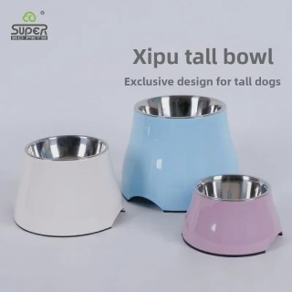Super-Dual-Use-Futter- und Wassernapf aus rutschfestem Edelstahl für Hunde und Katzen (Teddy/Golden Retriever) Small